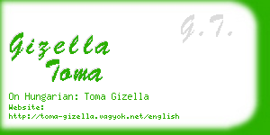 gizella toma business card